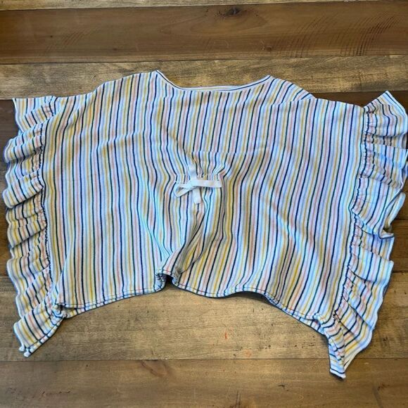 Girls Tea Collection Striped Sweater Poncho - Medium - Picture 1 of 5